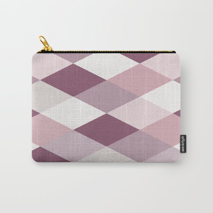 Rose, Purple, Neutral Geometry IIB Carry-All Pouch