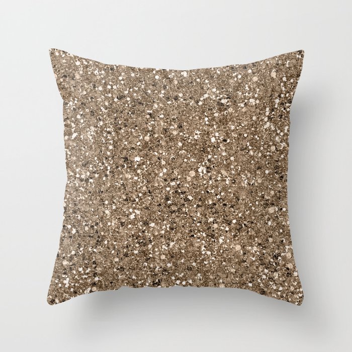 Glitters and Glitz Champagne Throw Pillow
