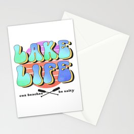 Lake Life Retro Summer Stationery Card