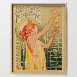 Classic French art nouveau Absinthe Robette Serving Tray