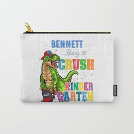 Bennett Name, I'm Ready To Crush kindergarten T Rex Dinosaur Carry-All Pouch