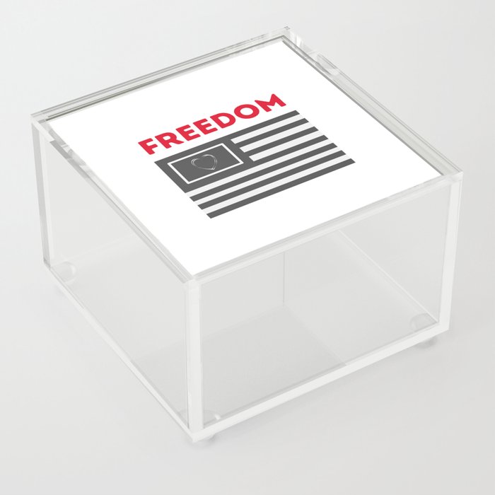 Bohemian Love Freedom Flag Acrylic Box