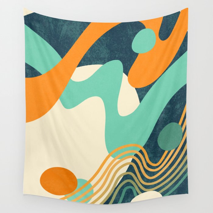 Waves 02 Wall Tapestry