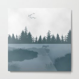 Misty Mountain Metal Print