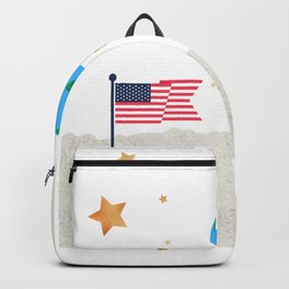 Regular day of the US moon flag Backpack | Design, Adventure, Moon, Flag, Earth, Digital, Explore, Graphicdesign, Art, American 