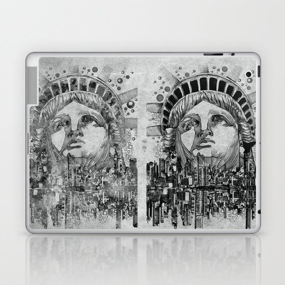 new york city black and white Laptop & iPad Skin