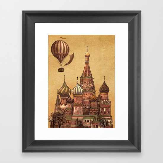 Trip to Moscow Framed Art Print