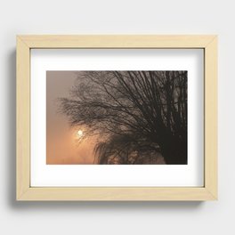 Foggy Sunset Recessed Framed Print