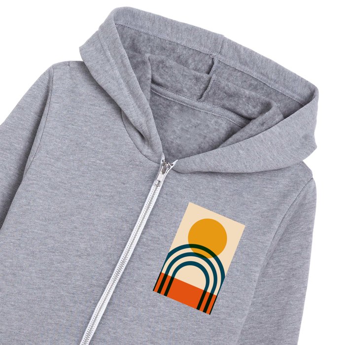 Refreshing Sun Mid century Kids Zip Hoodie