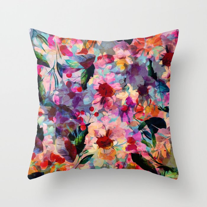 Autumn/Winter Botanicals Throw Pillow