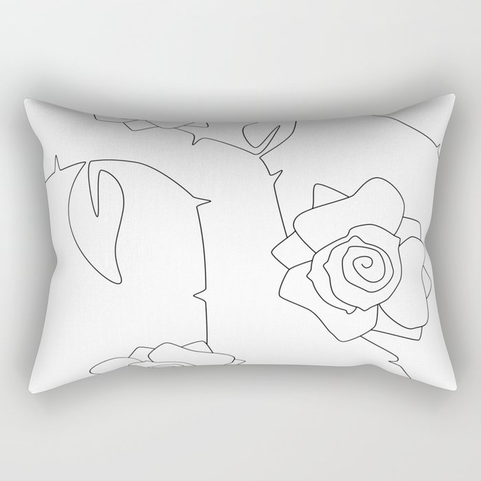 Rose Bush Rectangular Pillow