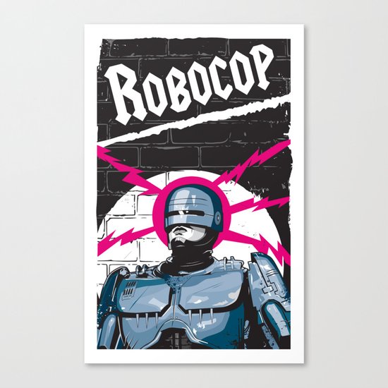 Robocop In Love Canvas Print