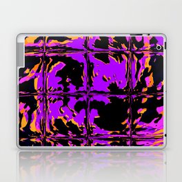 Spooky Purple Blackout Rave Glitch Tiles Laptop Skin