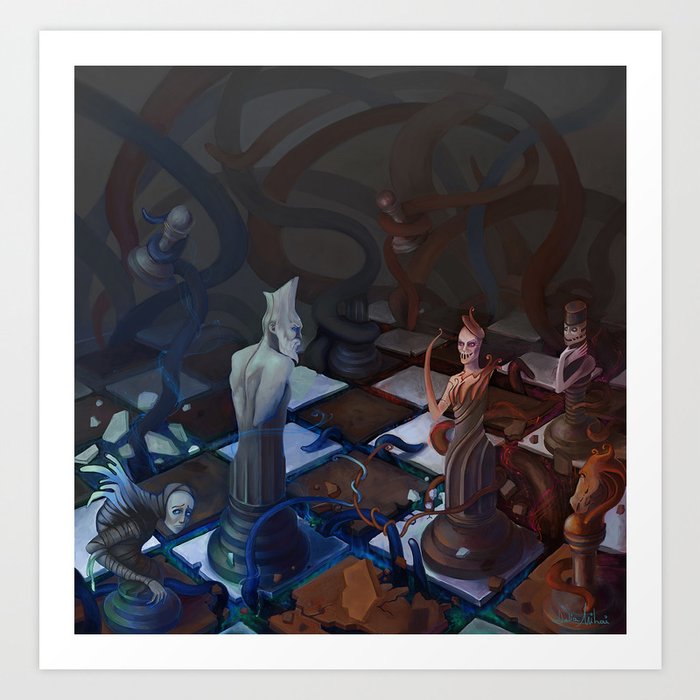 Good Versus Evil Art Print By Delira Society6