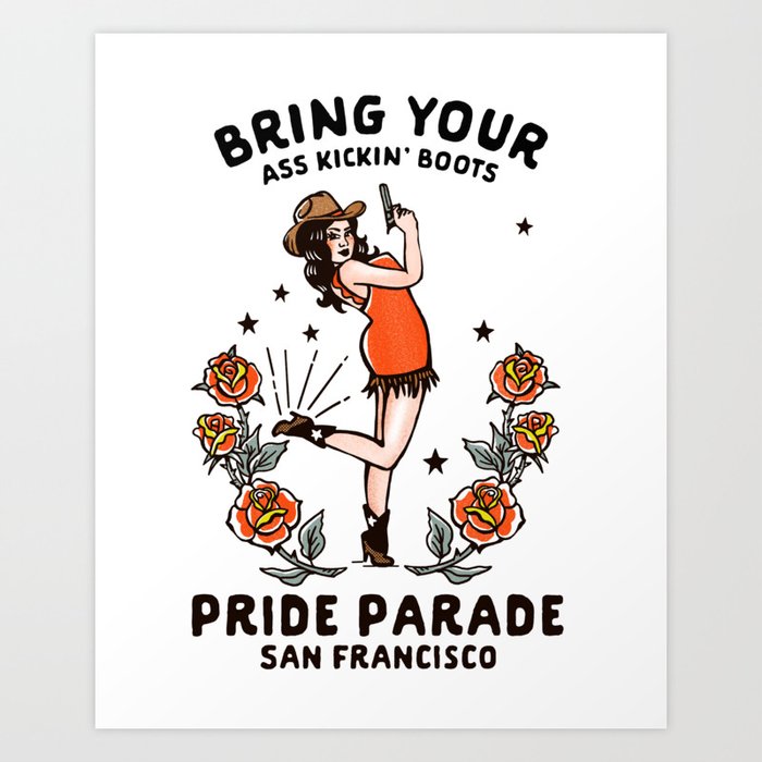 San Francisco Gay Pride Parade Cowgirl Art Print