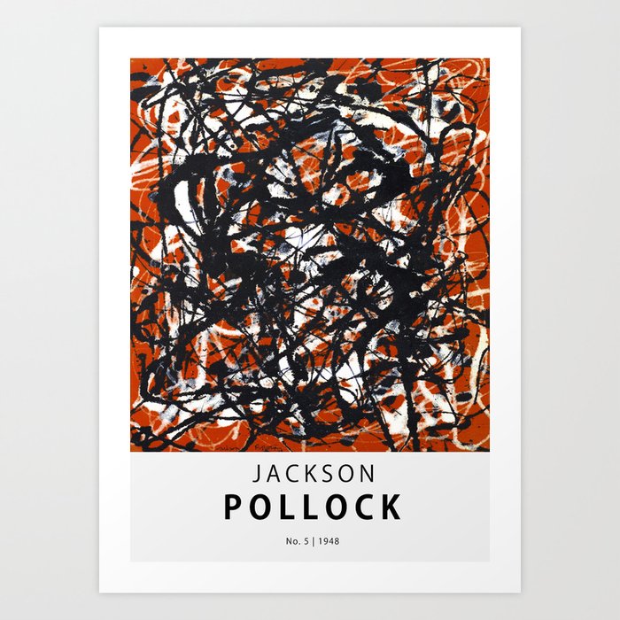 Udsigt døråbning opdragelse Jackson Pollock - No.5 - Exhibition Poster - Art Print - Exhibition Poster  - Art Print Art Print by ArtAndCulture | Society6