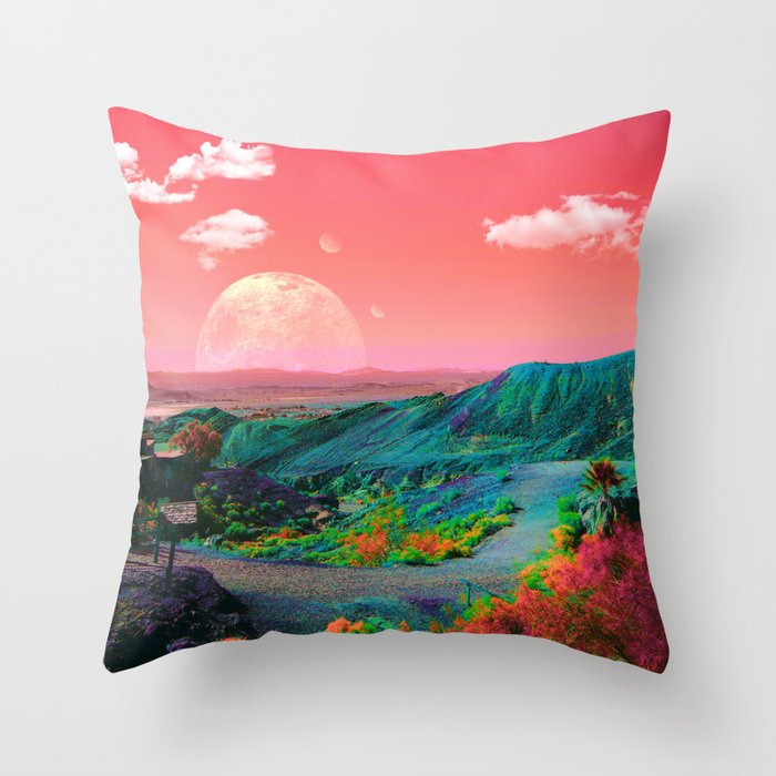 Unicorn Valley Throw Pillow for living room
