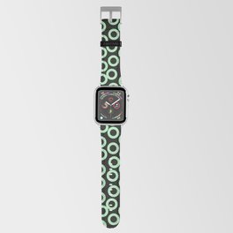 Mint Green And Black Polka Dot,Green And Black Retro Pattern,Mint Green And Black Background, Apple Watch Band