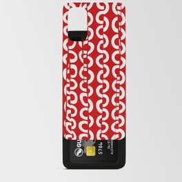 Circle chain pattern # holiday red Android Card Case