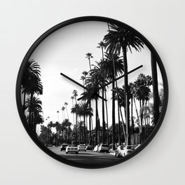 Los Angeles Black and White Wall Clock