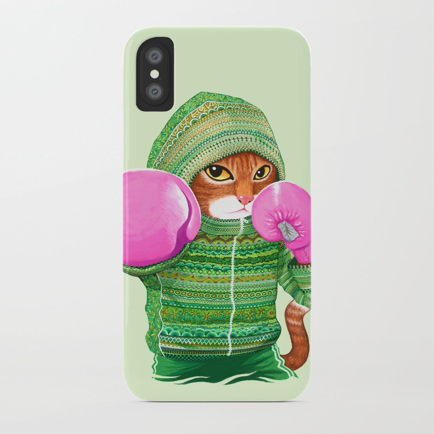 Boxing Cat 4 Iphone Case By Tummaw Society6