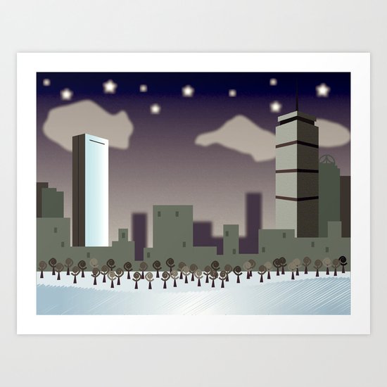 Back Bay Winter Art Print
