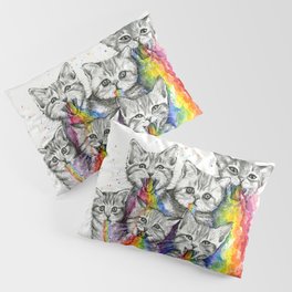Kittens Puking Rainbows Pillow Sham