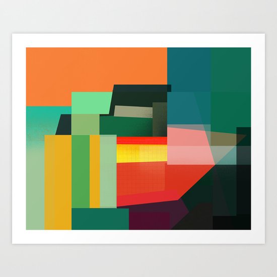 Sideways Stacks Art Print