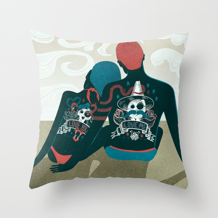 Love You / Love Me - Us and Them Throw Pillow