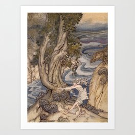 Illustration by Arthur Rackham for "The Tempest" by William Shakespeare Art Print