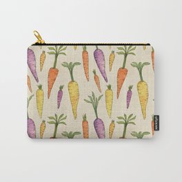 Heirloom Carrots on Cream Carry-All Pouch
