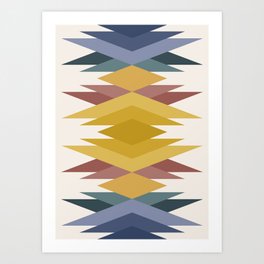 Bold Geometric Triangles III Art Print