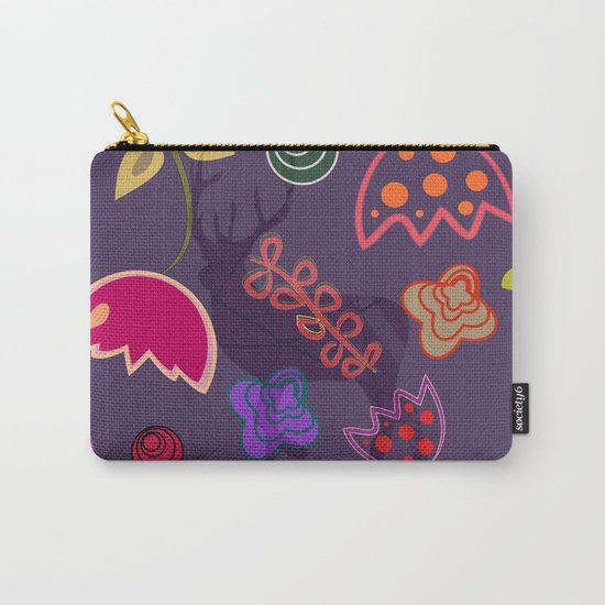 Deer and flower 6 Carry-All Pouch