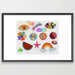 Everyday Abstract Figures Framed Art Print