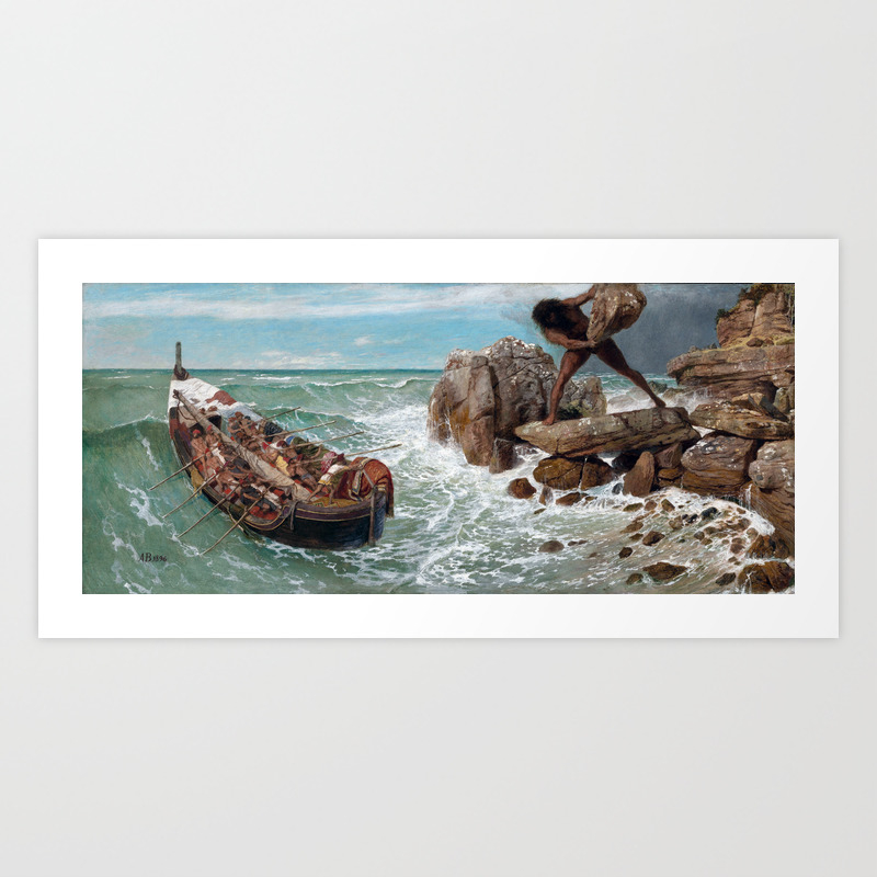 Arnold Bocklin Odysseus And Polyphemus Art Print By Pdpress Society6
