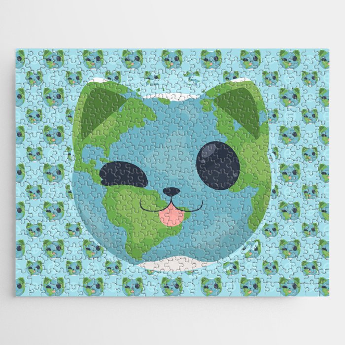 Earth Cat Jigsaw Puzzle