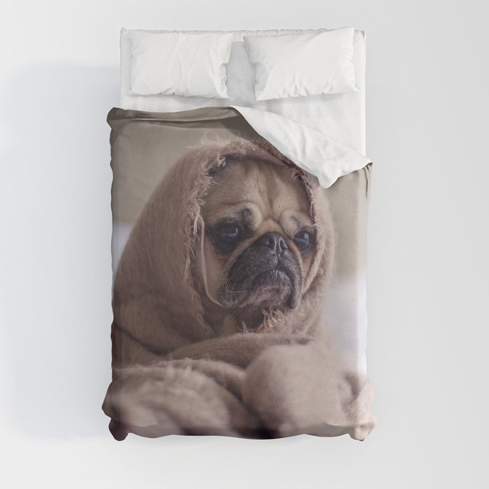 Snug pug in a rug Duvet Cover