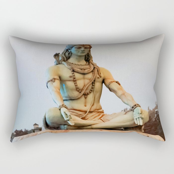 Lord Shiva Meditating Rectangular Pillow