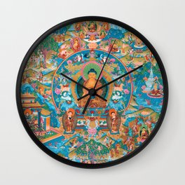 Medicine Buddha Thangka Wall Clock