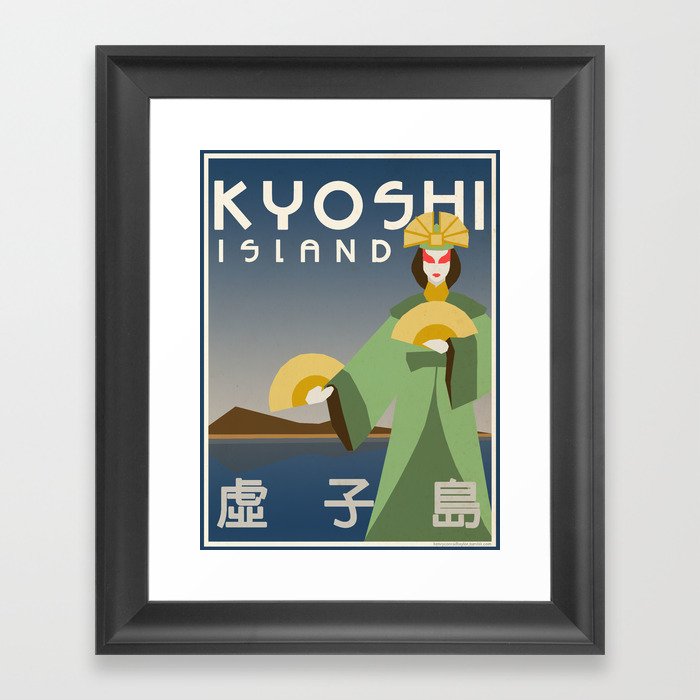 Kyoshi Island Travel Poster Framed Art Print