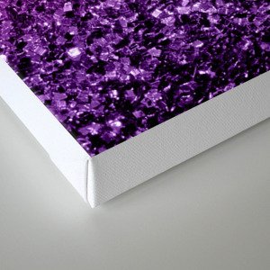 Purple Pink Ombre Glitter Sparkles Canvas Print By