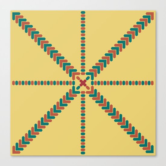 X Marks the Center Canvas Print