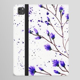 purple flowers iPad Folio Case