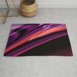 Purple and Red Contemporary Abstract Rug