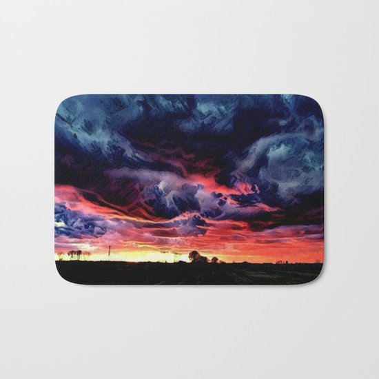 Sunset over the Horizon (Gorgeous Landscape) Bath Mat