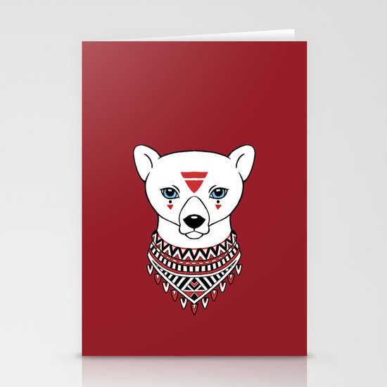 Tribal Bear Stationery Cards