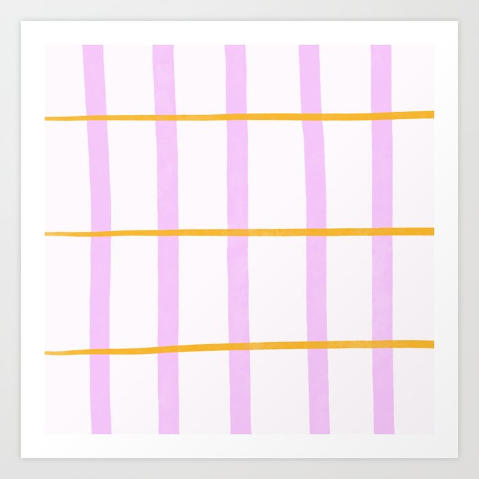 Irregular Lines Pattern Art Print