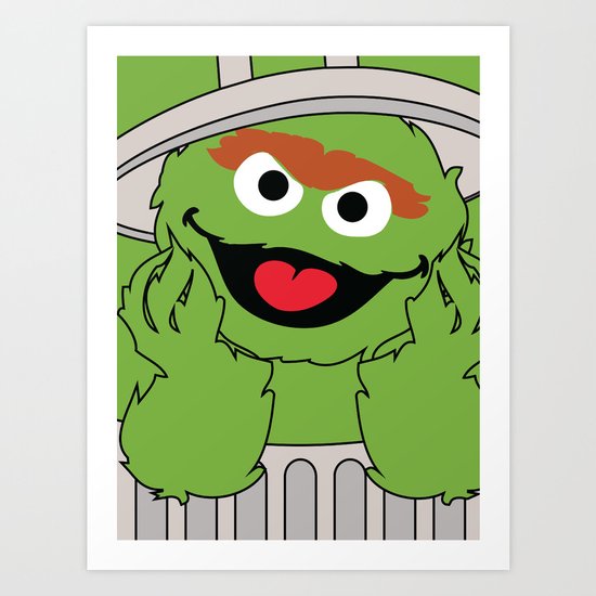 Oscar the Grouch Art Print