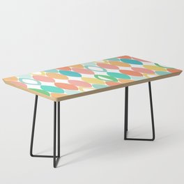 Colourful summer leaves pastel seamless pattern Coffee Table