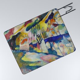 Wassily Kandinsky Landscape with Rain Picnic Blanket